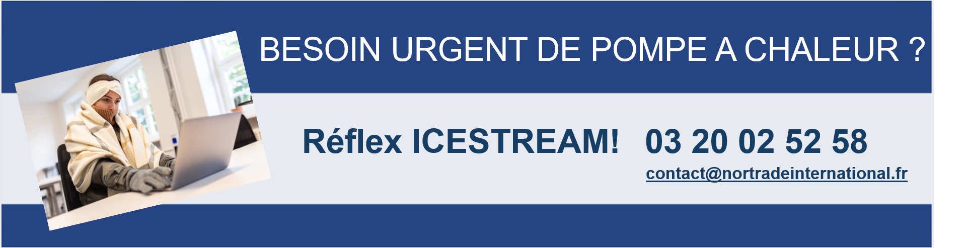 climatisation pompe a chaleur icestream bandeau hiver